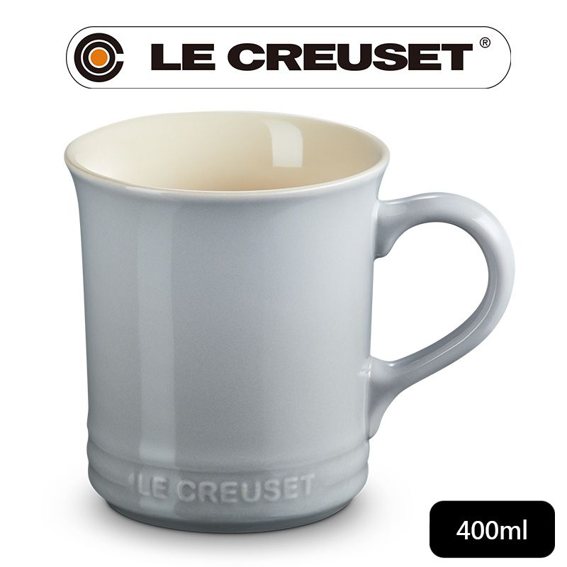 LE CREUSET -瓷器馬克杯 400ml (迷霧灰-無盒)