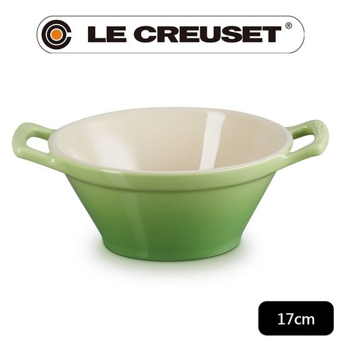 LE CREUSET -瓷器卡蘇雷碗 (棕櫚綠-無盒)