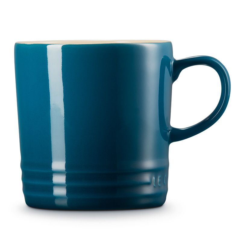 LE CREUSET -瓷器英式馬克杯350ml (湖水藍-無盒)