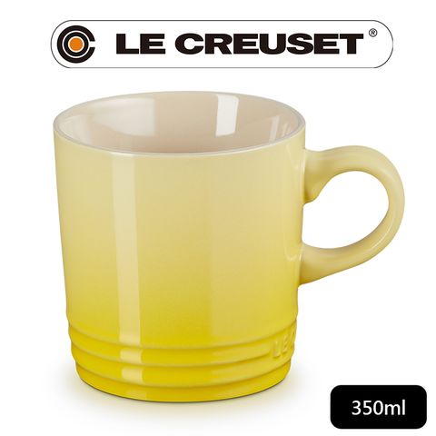 LE CREUSET -瓷器英式馬克杯 350ml (閃亮黃-無盒)