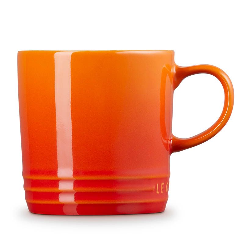 LE CREUSET -瓷器英式馬克杯350ml (火焰橘-無盒)