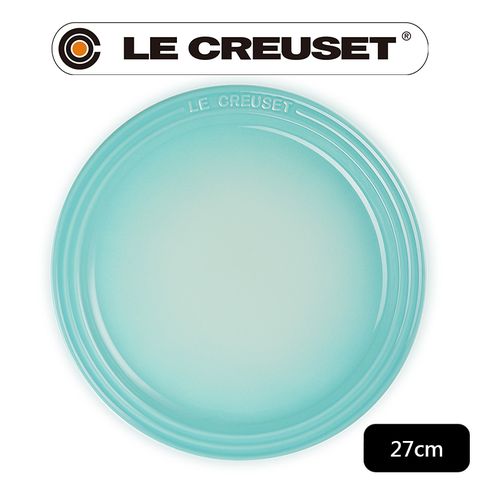 LE CREUSET 瓷器圓盤 27cm (薄荷綠-無盒)