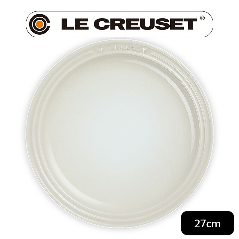 LE CREUSET 瓷器圓盤 27cm (蛋白霜-無盒)