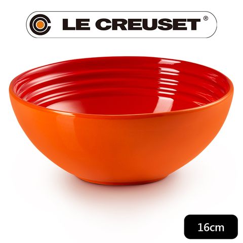 LE CREUSET-瓷器早餐穀片碗 16cm (火焰橘)