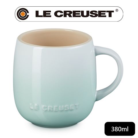 LE CREUSET -瓷器蛋蛋馬克杯380ml (冰川綠-無盒)