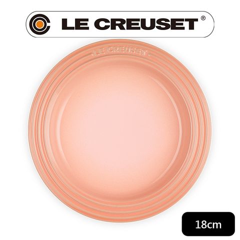 LE CREUSET -瓷器輕虹霓彩系列圓盤18cm (蜜桃橙)