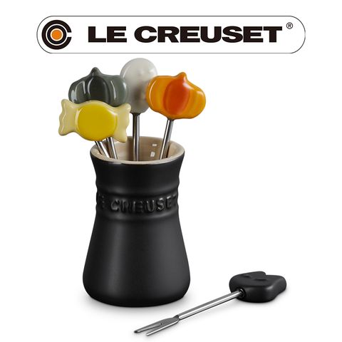 LE CREUSET -瓷器萬聖節餐叉組5入 (南瓜/精靈/糖果/黑貓)