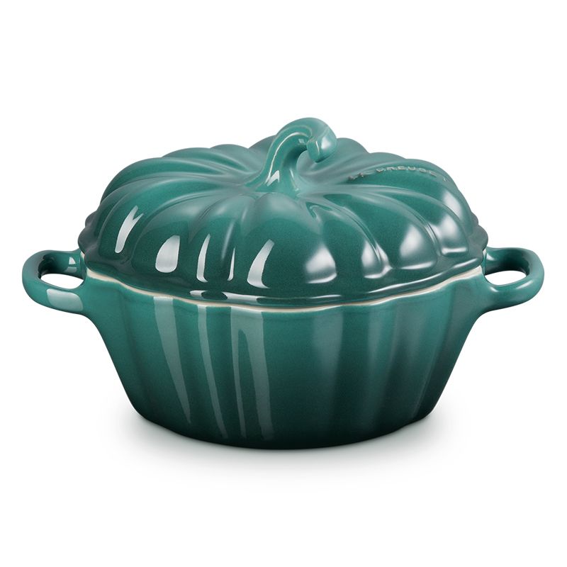 LE CREUSET -瓷器萬聖節南瓜烤盅350ml(綠光森林)