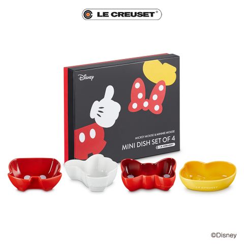 LE CREUSET -迪士尼米奇系列 瓷器迷你醬料碟4入組