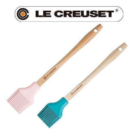 LE CREUSET -耐熱矽膠B油刷(加勒比海藍/粉紅)