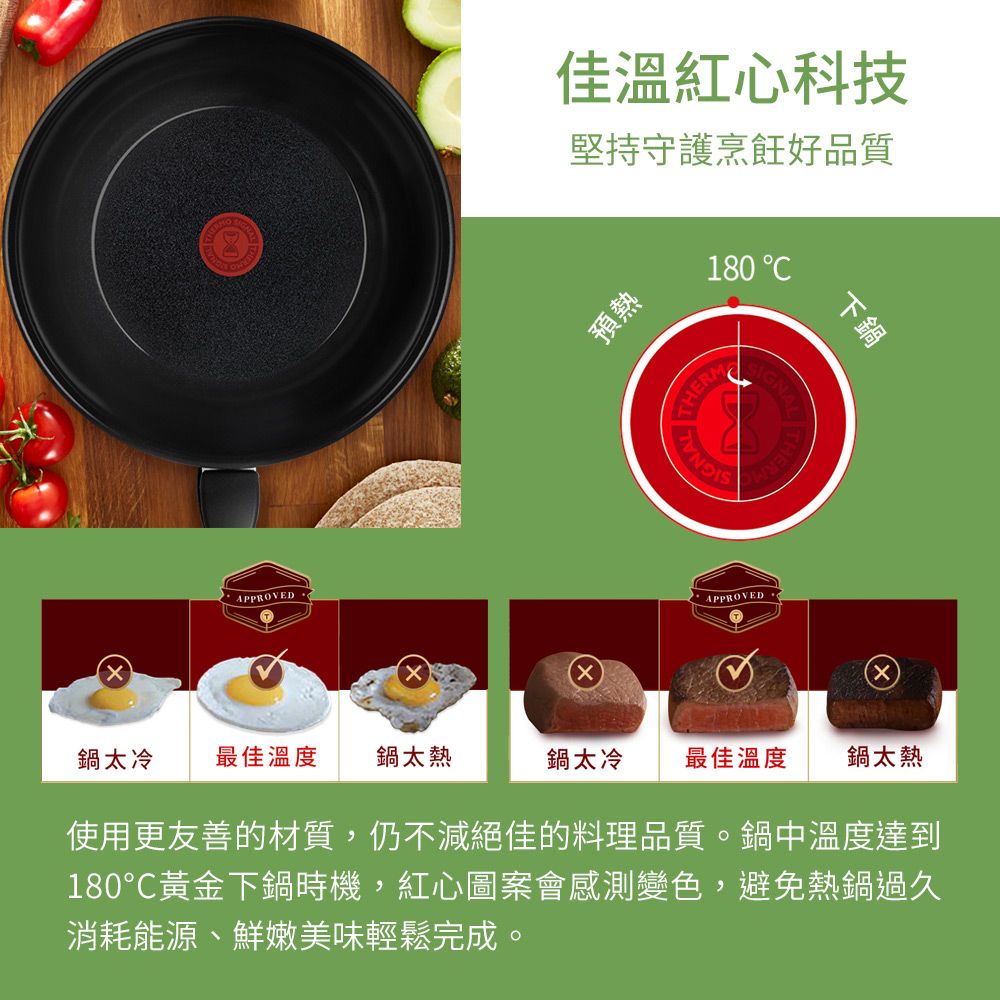 Tefal 特福 法國 綠生活陶瓷不沾系列28CM小炒鍋-曜石黑法國製IH適用