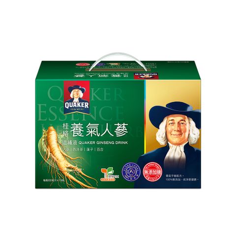 Quaker 桂格 無糖養氣人蔘滋補液(60mlx19入x6盒)