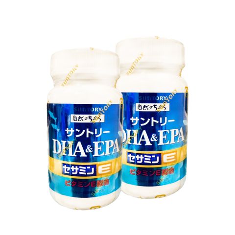 三得利 魚油 DHA＆EPA+芝麻明E(120顆x2瓶)