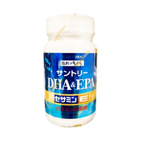【Suntory 三得利】魚油 DHA＆EPA+芝麻明E(30日份/120顆/瓶)