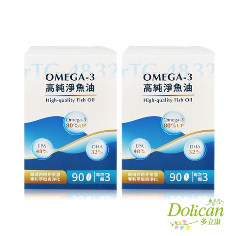 dolican 多立康 rTG48/32 Omega-3高純淨魚油90粒x2 (Omega-3 80% /西班牙萃取/91項專利)