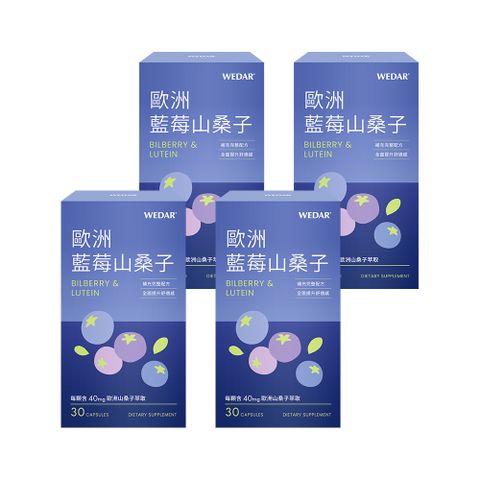歐洲藍莓山桑子 4盒組(30顆/盒)