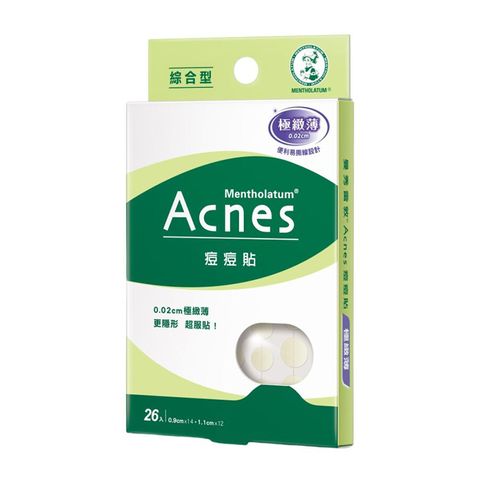 Mentholatum 曼秀雷敦 Acnes痘痘貼 綜合型(極緻薄) 26入裝