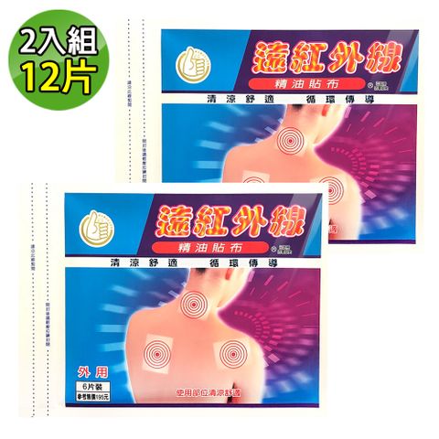 【南美製藥】遠紅外線精油貼布 2入組(共12片)