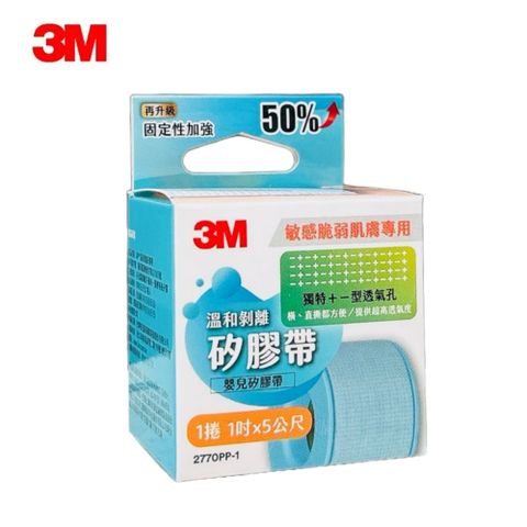 3M 溫和剝離矽膠帶 嬰兒矽膠帶(1捲1吋x5公尺)