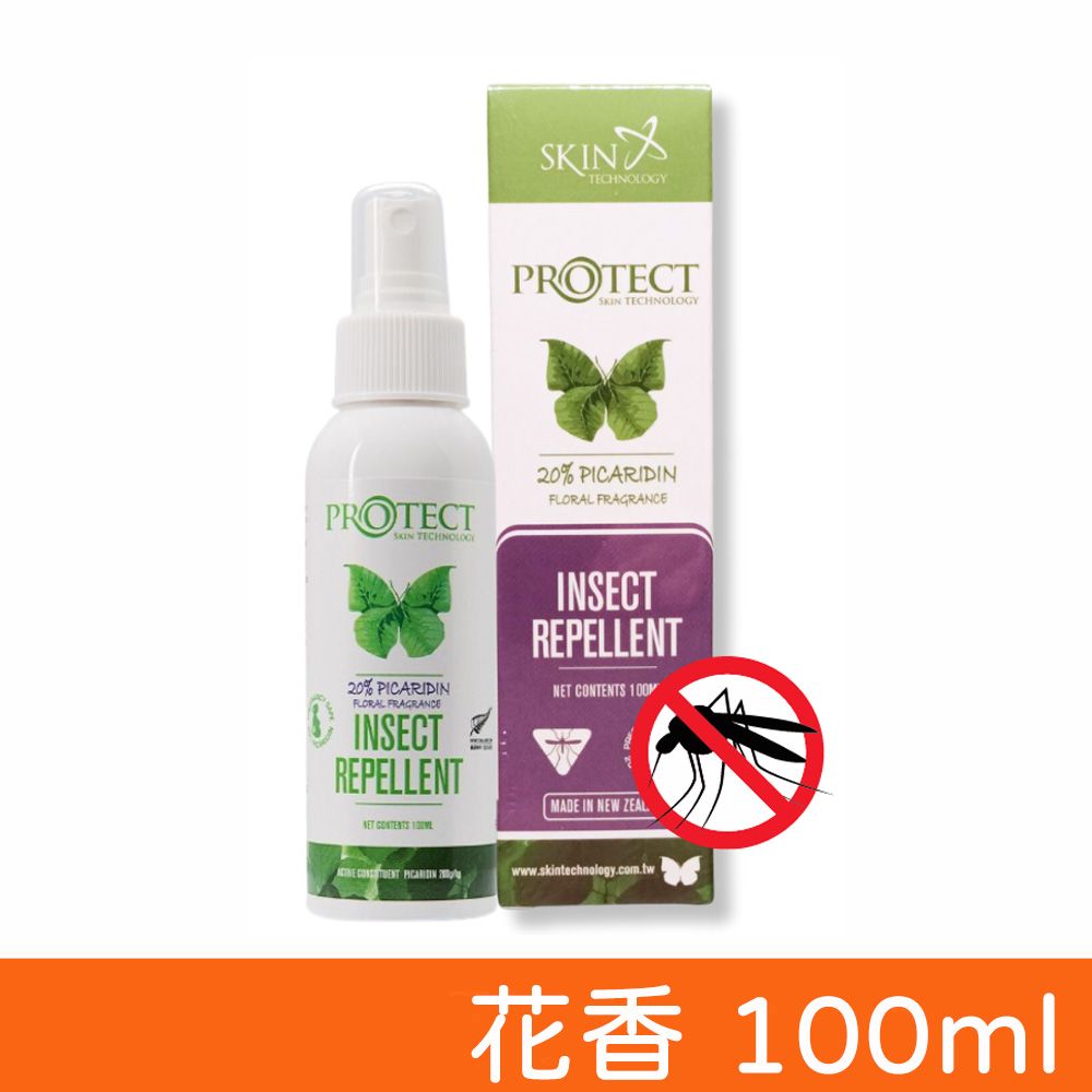 SKIN Technology 【紐西蘭】Protect 派卡瑞丁20% 長效防蚊液 花香 100ml