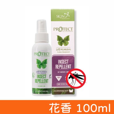 SKIN Technology 【紐西蘭】Protect 派卡瑞丁20% 長效防蚊液 花香 100ml