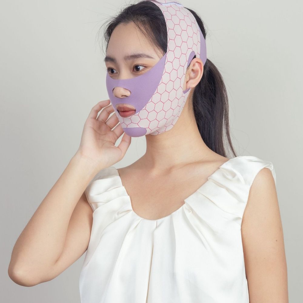  MUAN 高彈雙加壓睡眠瘦臉面罩 臉部彈力帶 V臉帶 瘦臉帶 止鼾器