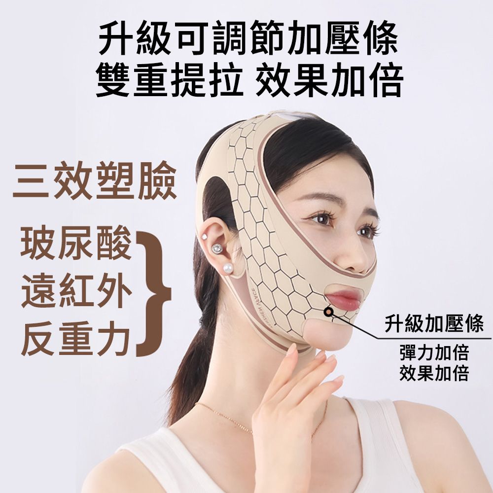  MUAN 日夜雙效紅外線瘦臉帶 瘦臉面罩V臉帶 睡眠止鼾帶 止鼾器