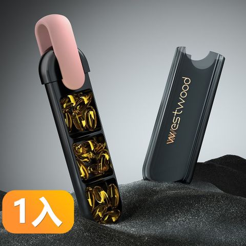 【晴安居】便攜透明密封藥品分裝盒 一日三餐商務型隨身藥盒-1入組