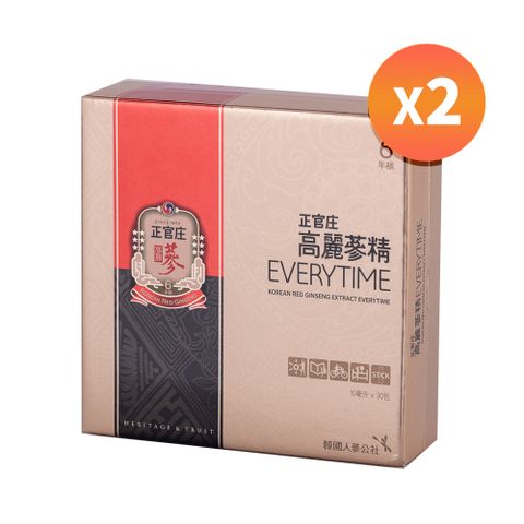 正官庄 高麗蔘精EVERYTIME(10毫升 x 30包 x 2盒)