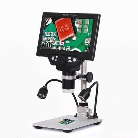 G1200-S 電子數位顯微鏡 1~1200倍 超大7吋液晶螢幕 (高解析度，專業款)(增加底座兩側LED燈)