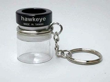 hawkeye 10倍鑰匙圈顯微放大鏡 台灣製造決不會球面像差.邊邊不會模糊喔 放大鏡 顯微鏡