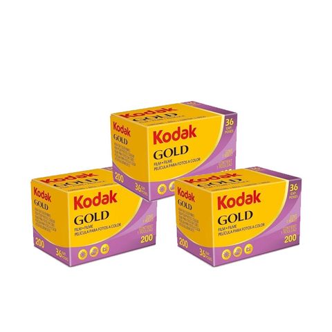 KODAK 柯達 【三入組】  GOLD 135mm 彩色膠捲負片底片 ISO 200 36張