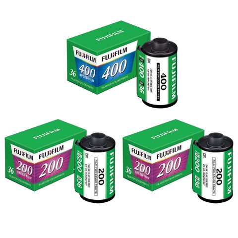 FUJIFILM 富士 200 SPEED FILM (2盒) + 400 SPEED FILM (1盒) 膠捲底片