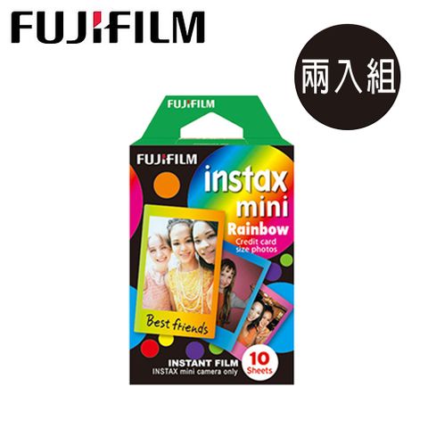 FUJIFILM 富士 FUJI 拍立得底片-彩虹-(2入)