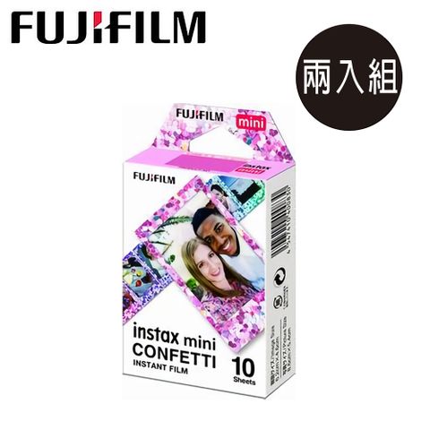 FUJIFILM 富士 FUJI 拍立得底片-五彩繽紛(CONFETTI)-(2入)