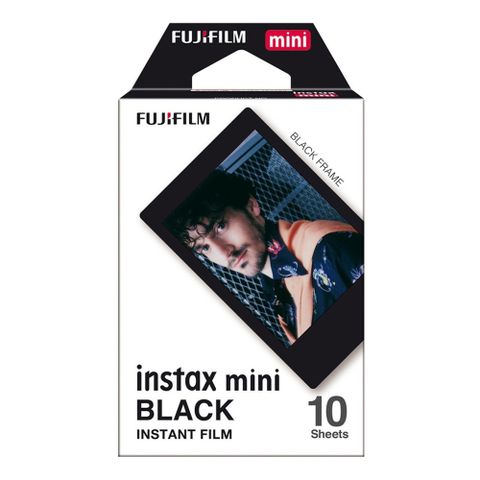 FUJIFILM 富士 instax mini 底片 BLACK 黑框 一入/10張