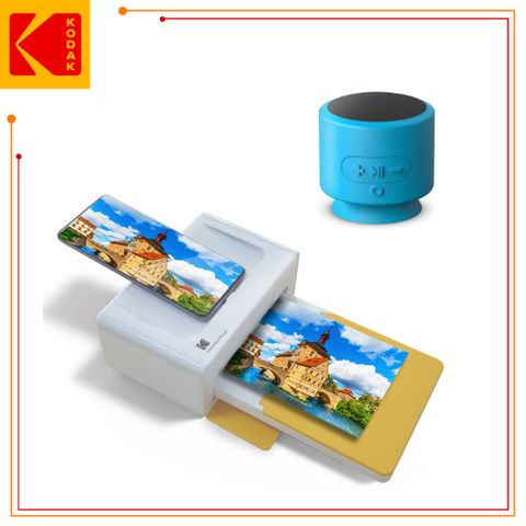 KODAK 柯達 相印機內含10張相片紙+ 阿波羅智能吸盤藍牙音箱