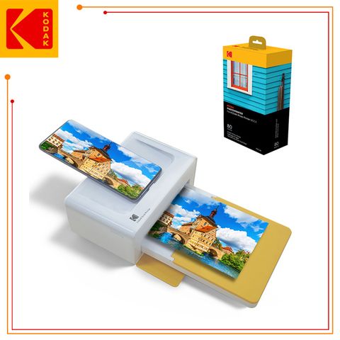 超值組合▼內含10張相片紙+80張相紙KODAK 柯達 PD460 即可印相印機+80張相紙 PHC-80 台灣代理 東城數位 公司貨