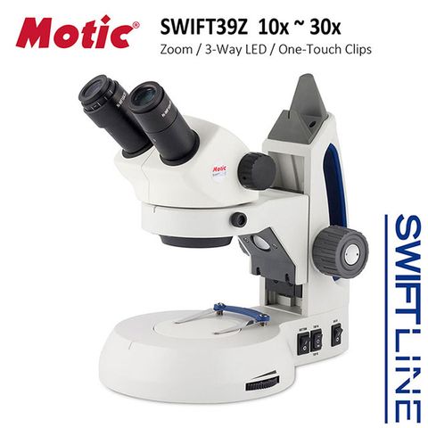 【Motic 麥克奧迪】 Swift39Z 10x~30x 雙眼LED蓄電三光源解剖實體顯微鏡
