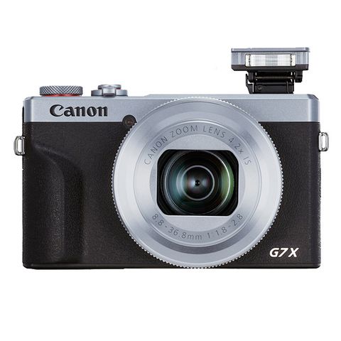 128G腳布套讀組▼支援Youtube直播服務Canon PowerShot G7 X Mark III (公司貨)-銀色
