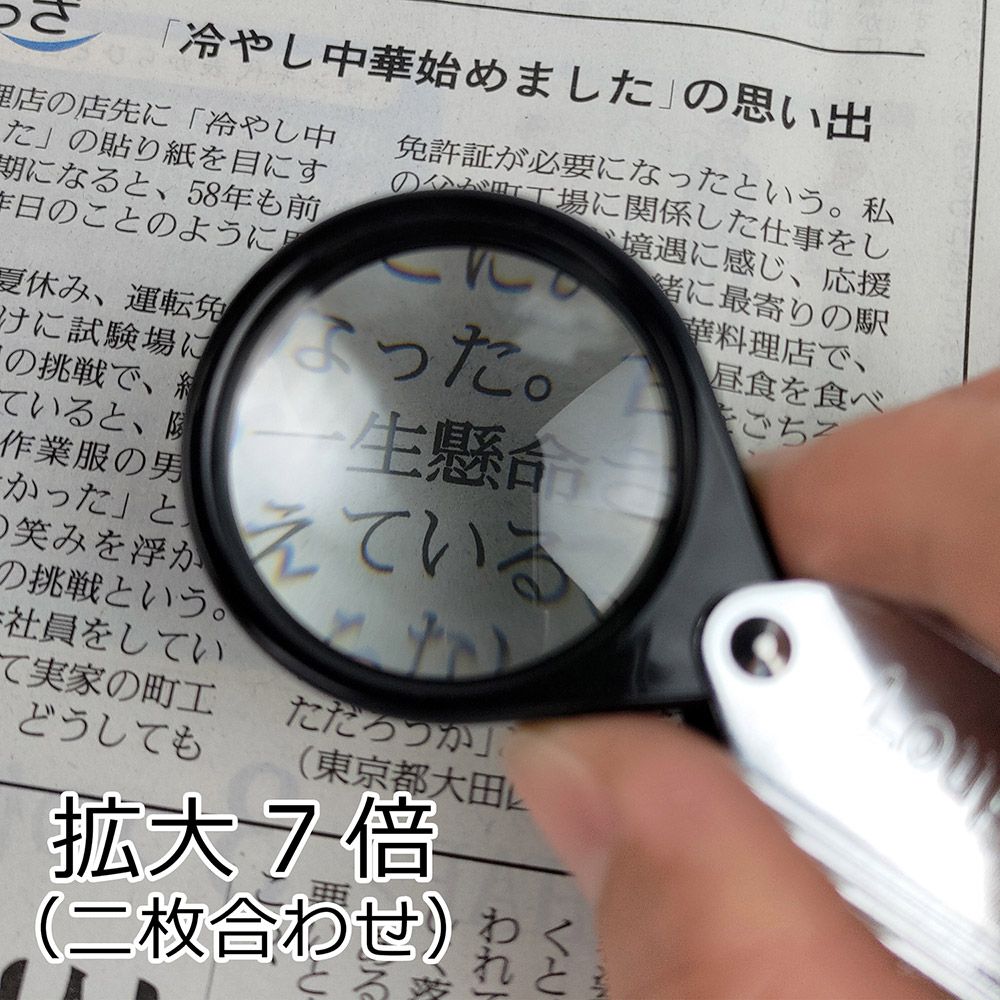 I.L.K. 日本池田 【日本 】4x&7x&10x/36D/36mm 日本製金屬殼三鏡式攜帶型放大鏡 7970