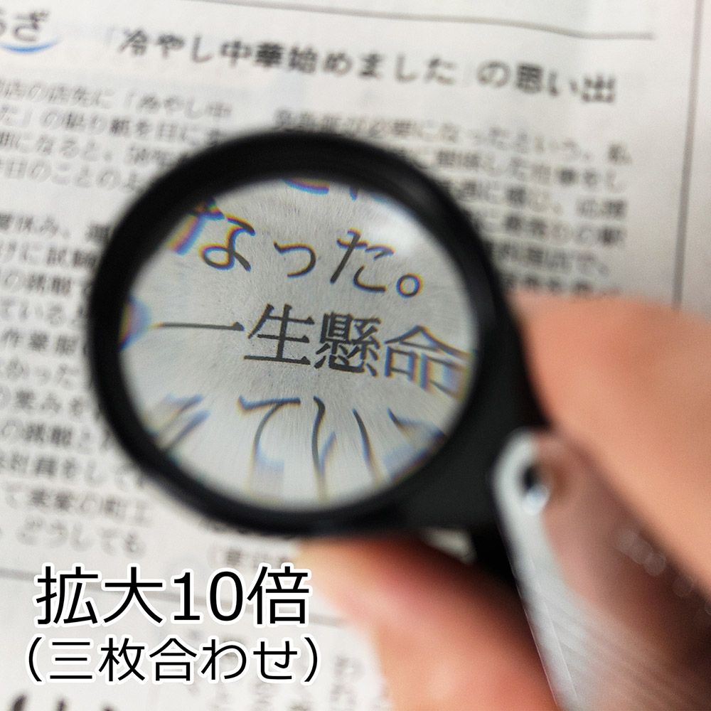 I.L.K. 日本池田 【日本 】4x&7x&10x/36D/36mm 日本製金屬殼三鏡式攜帶型放大鏡 7970