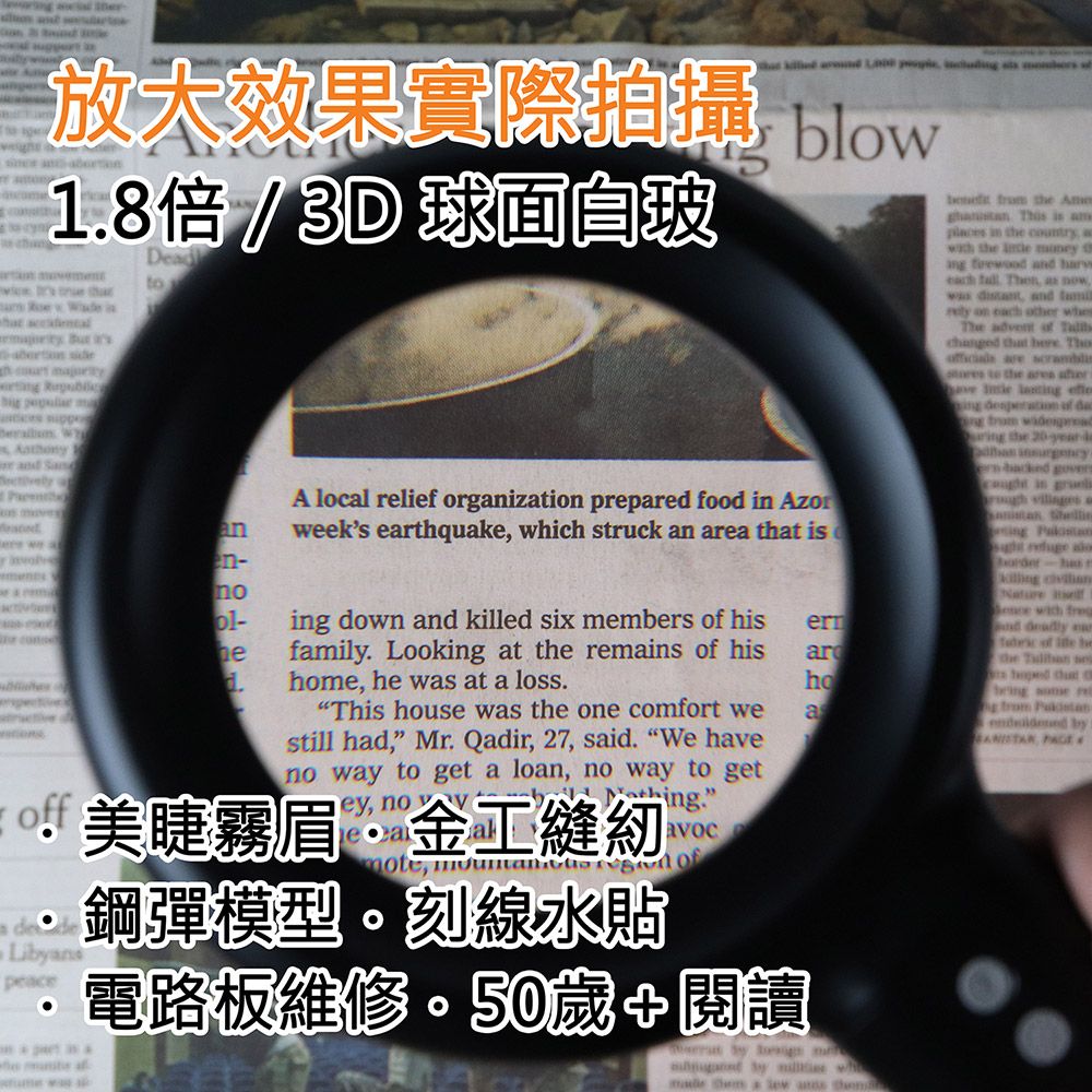 Hwatang 華堂光學 OHBIG x MADWORKS 聯名款 1.8x/3D/100mm 大鏡面LED調光調色護眼放大鏡 AL001-S3D