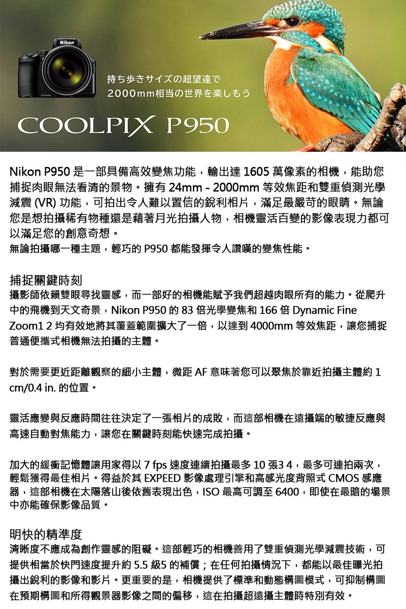 Nikon COOLPIX P950 公司貨- PChome 24h購物