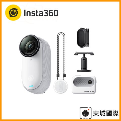 Insta360 GO 3S 4K廣角翻轉觸控大螢幕拇指防抖相機(64G靈動白) 公司貨