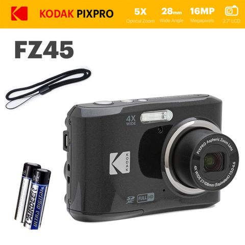 KODAK 柯達 PIXPRO FZ45 16MP 數位相機 黑色