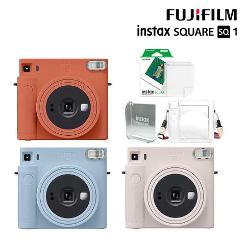 贈水晶殼10張底片組合 FUJIFILM 富士 instax  SQUARE SQ1 馬上看相機 印相機 (公司貨)
