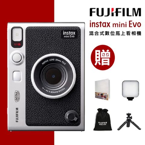 FUJIFILM 富士 instax mini Evo 混合式數位馬上看相機 公司貨 黑色