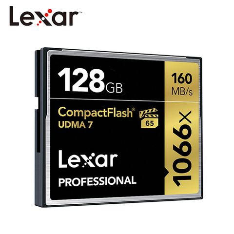 Lexar® 128GB Professional 1066x CompactFlash® 高速記憶卡
