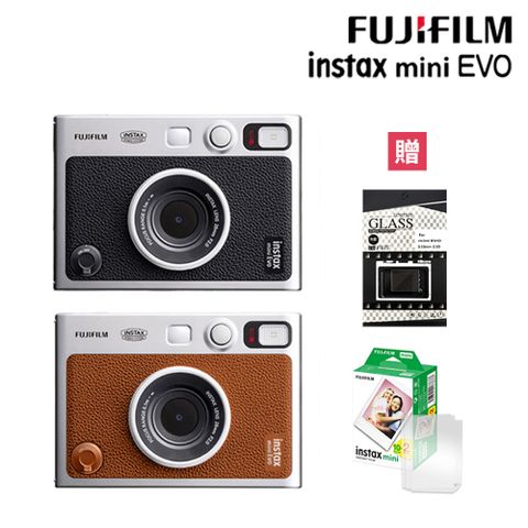 FUJIFILM 富士 Instax Mini EVO 拍立得相機 印相機 黑色 棕色(公司貨)